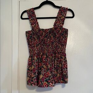 Pleione Multicolor Floral Smocked Top